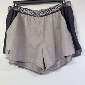 Under Armour Women's Athletic Shorts in Gray and Black